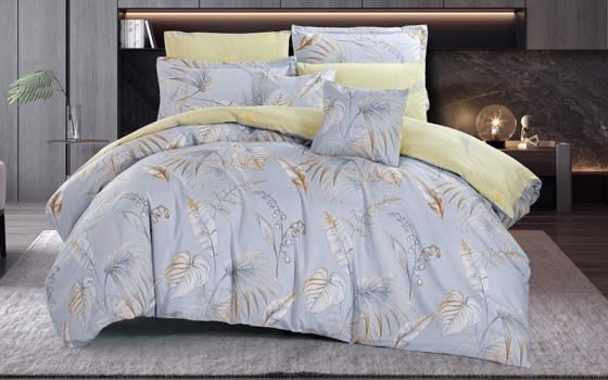 Sheik Cotton Comforter Bedding Set 8 PCS - King Grey