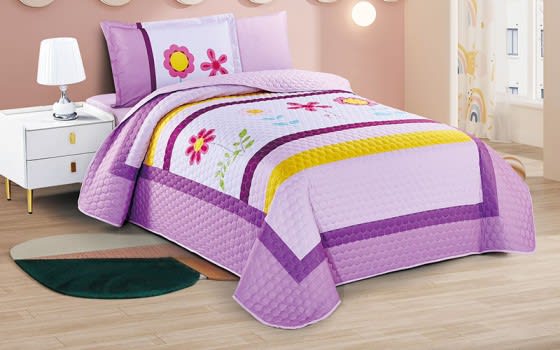 Light Kids Bed Spread 4 PCS - Multi Color