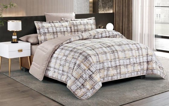 Armada Flip Four Season 2024 Comforter Bedding Set 6 Pcs - King Beige