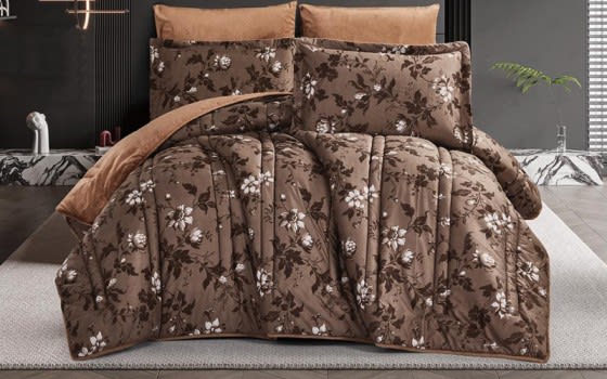 Armada Flip Four Season 2024 Comforter Bedding Set 6 Pcs - King Brown