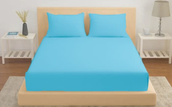 Famous Cotton Bedsheet Set 3 PCS - Queen Blue