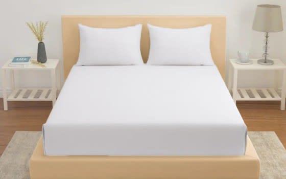 Famous Cotton Bedsheet Set 3 PCS - Queen White