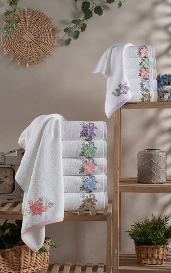 Woolpark Turkish Cotton Towel Set 12 PCS - White