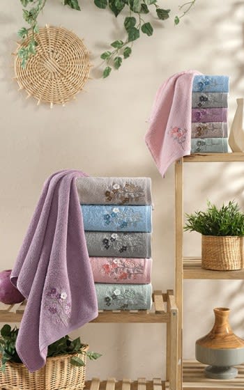 Woolpark Turkish Cotton Towel Set 12 PCS - Multi Color
