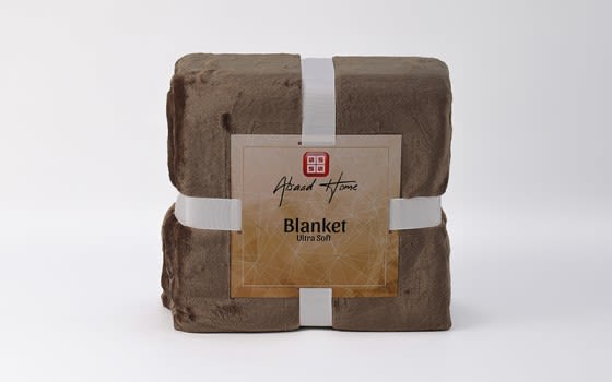 Al Saad home Flannel Blanket 1 PC - King Choco