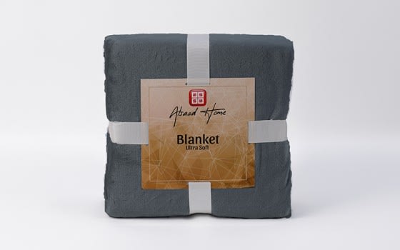 Al Saad home Flannel Blanket 1 PC - King D.Grey