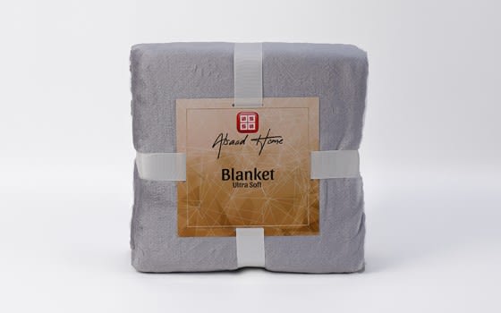 Al Saad home Flannel Blanket 1 PC - King Grey