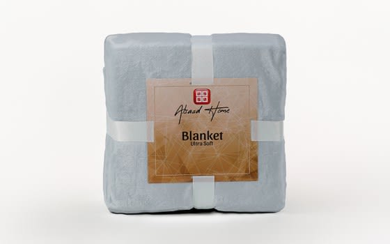 Al Saad home Flannel Blanket 1 PC - King Silver