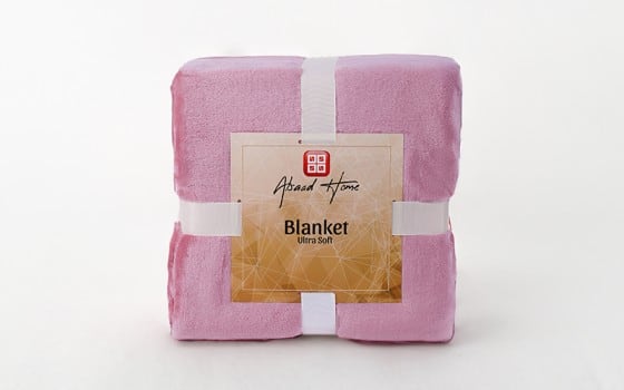 Al Saad home Flannel Blanket 1 PC - King Pink 