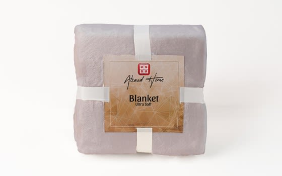 Al Saad home Flannel Blanket 1 PC - King L.Beige