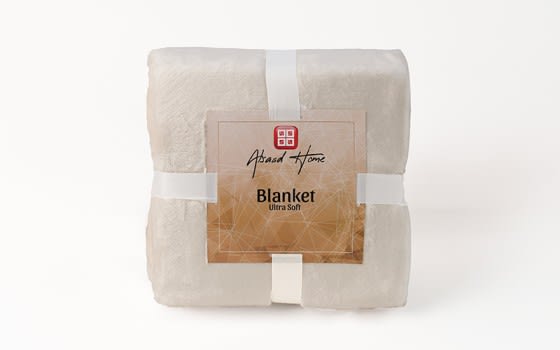 Al Saad home Flannel Blanket 1 PC - Single Cream