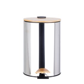 Cannon Trash Pedal Bin With Bamboo Lid - Mirror