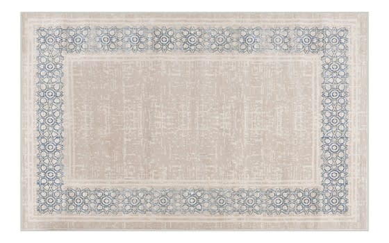 Petra Premium Carpet - ( 150 x 220 ) cm Cream & Turquoise