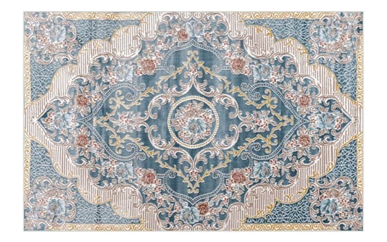 Milat Premium Carpet - ( 200 x 290 ) cm Blue & Beige