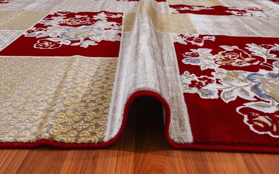 Milat Premium Carpet - ( 250 x 350 ) cm Burgandy & Beige