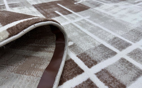 Bolo Premium Carpet - ( 150 x 220 ) cm Beige & Brown