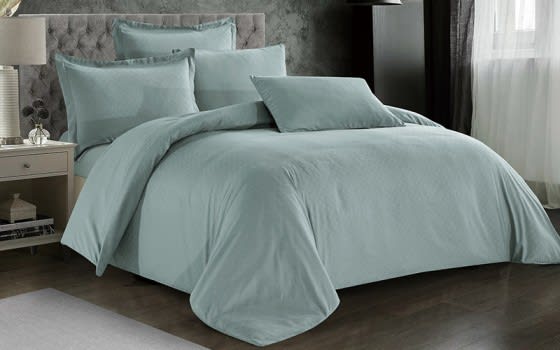 Valentini Jacquard Comforter Bedding Set 6 PCS - King Green