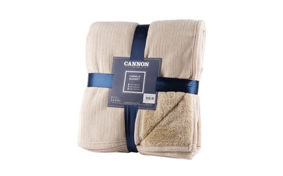 Cannon Chenille Blanket - Single Beige