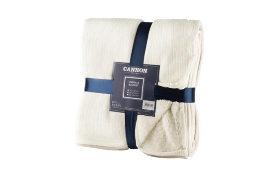 Cannon Chenille Blanket - Single Cream