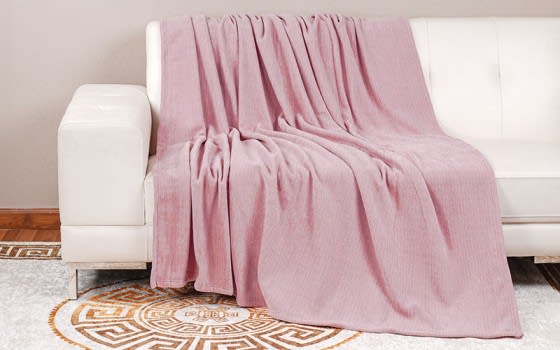 Cannon Chenille Blanket - Single Pink