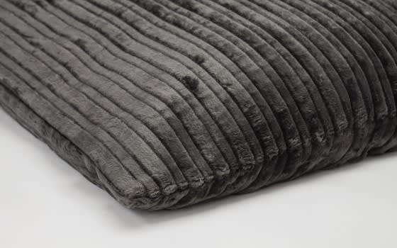 Velvet Cushion With Filling ( 40 x 40 ) - Grey