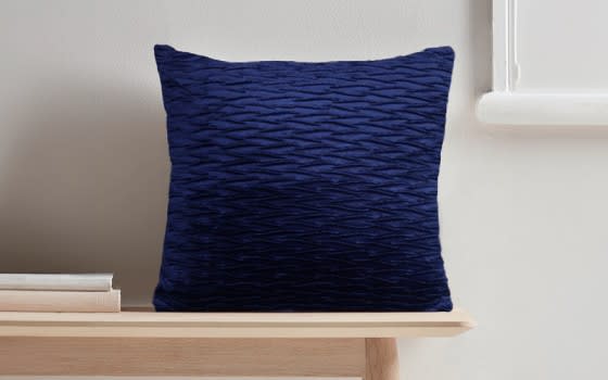 Velvet Cushion With Filling ( 40 x 40 ) - D.Blue