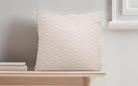 Velvet Cushion With Filling ( 40 x 40 ) - Cream
