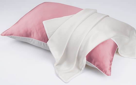 Double Face Tencel and Silk Pillow Case 16 Momme 1 PC - Pink