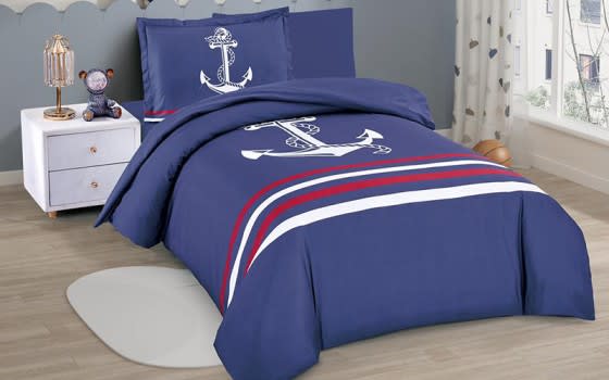 Stars Kids Quilt Cover Bedding Set 4 PCS - Navy