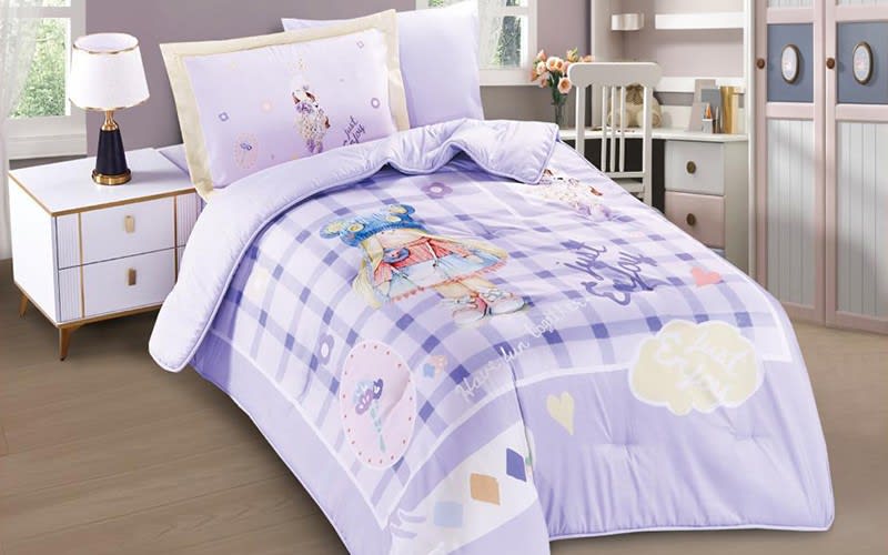 Amira Kids Comforter Bedding Set 4 PCS - L.Purple