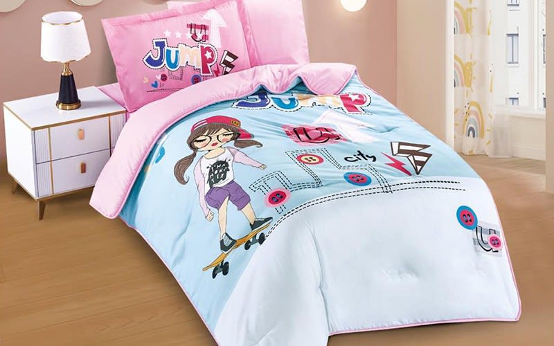 Amira Kids Comforter Bedding Set 4 PCS - Blue
