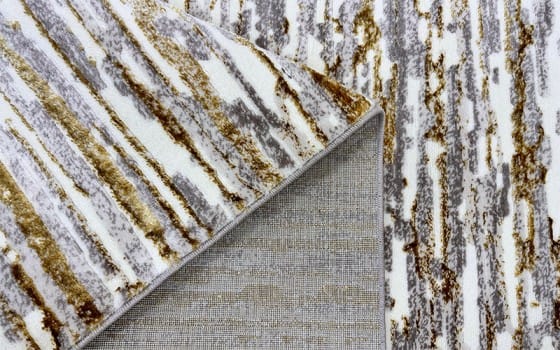 Madrid Premium Carpet - ( 200 x 300 ) cm Off White & Grey & Gold