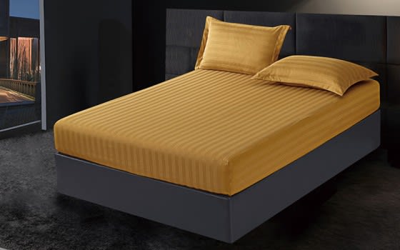 Sunrise Hotel Stripe Bedsheet Set 2 PCS - Single D.Beige