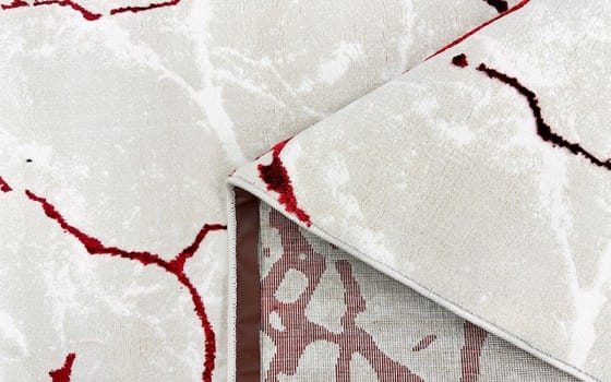 Kashan Silk Premium Carpet - ( 150 x 220 ) cm Beige & Red