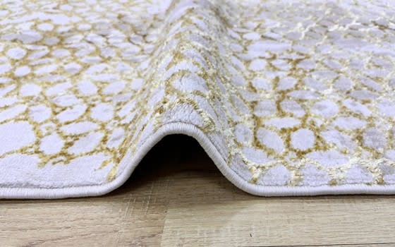 Super Brillant Premium Carpet - ( 150 x 220 ) cm Cream & Gold