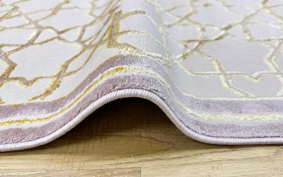 Delux Premium Carpet - ( 150 x 220 ) cm Cream & Gold