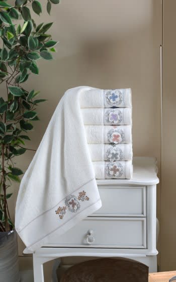 Woolpark Turkish Cotton Towel Set 12 PCS - Cream