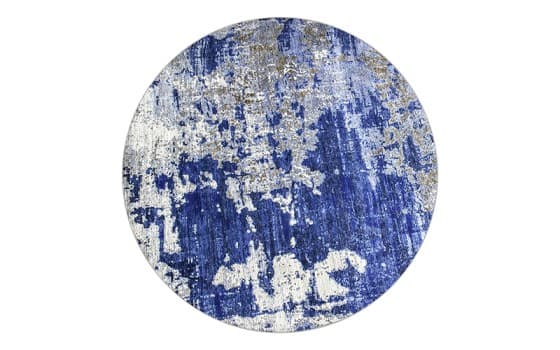 سجاد عازل للماء من أرمادا - ( 160 × 160 ) سم أزرق و رمادي