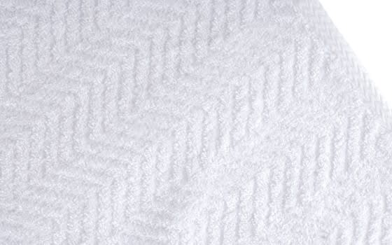 فوطة قطن جاكارد من إكس أو 1 قطعة - ( 70 × 140 ) أبيض