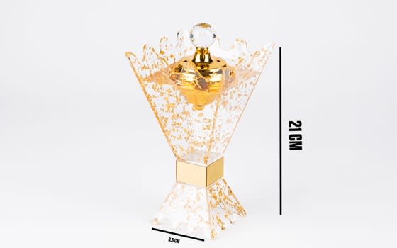 Luxury Incense Burner 1 PC - Gold & Transparent