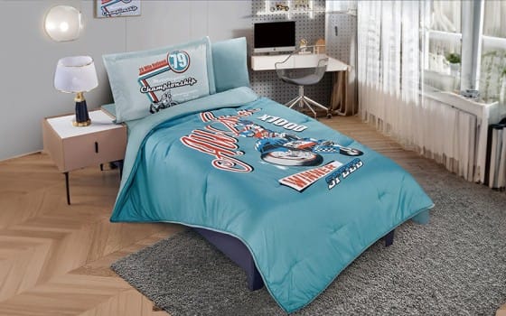 Cayenna Kids Comforter Bedding Set 4 PCS - Turquoise