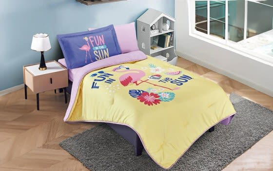 Butterfly Kids Comforter Bedding Set 4 PCS - Yellow