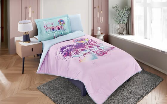 Butterfly Kids Comforter Bedding Set 4 PCS - Pink