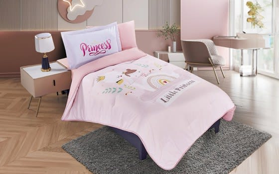 Butterfly Kids Comforter Bedding Set 4 PCS - Pink