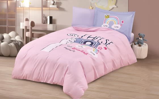 Butterfly Kids Quilt Cover Bedding Set 4 PCS - Pink