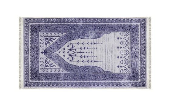 Armada Memory Foam Prayer Carpet - ( 65 X 115 ) cm - Off White & Grey 
