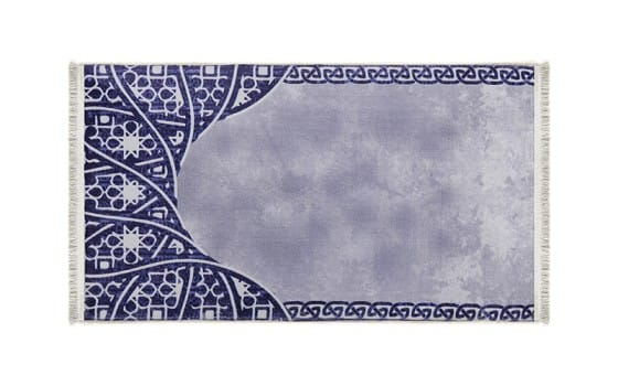 سجادة صلاة ميموري فوم من أرمادا - ( 65 × 115 )  سم - رمادي فاتح وكحلي