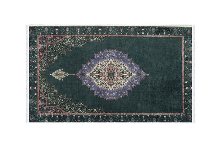 Armada Memory Foam Prayer Carpet - ( 65 X 115 ) cm - Green