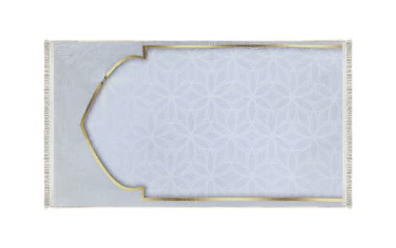 Armada Memory Foam Prayer Carpet - ( 65 X 115 ) cm - Beige & Gold
