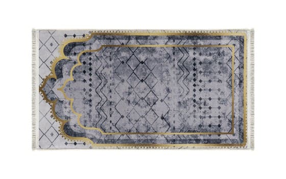 سجادة صلاة ميموري فوم من أرمادا - ( 65 × 115 )  سم - رمادي وذهبي